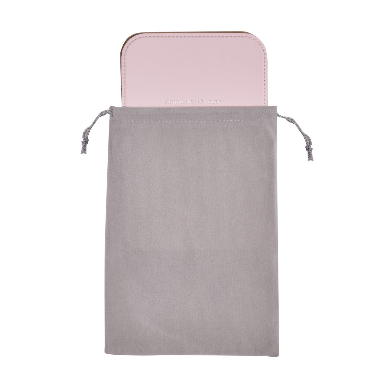 FULL FACE PORTABLE LED MIRROR: BLACK &amp; BLUSH PINK