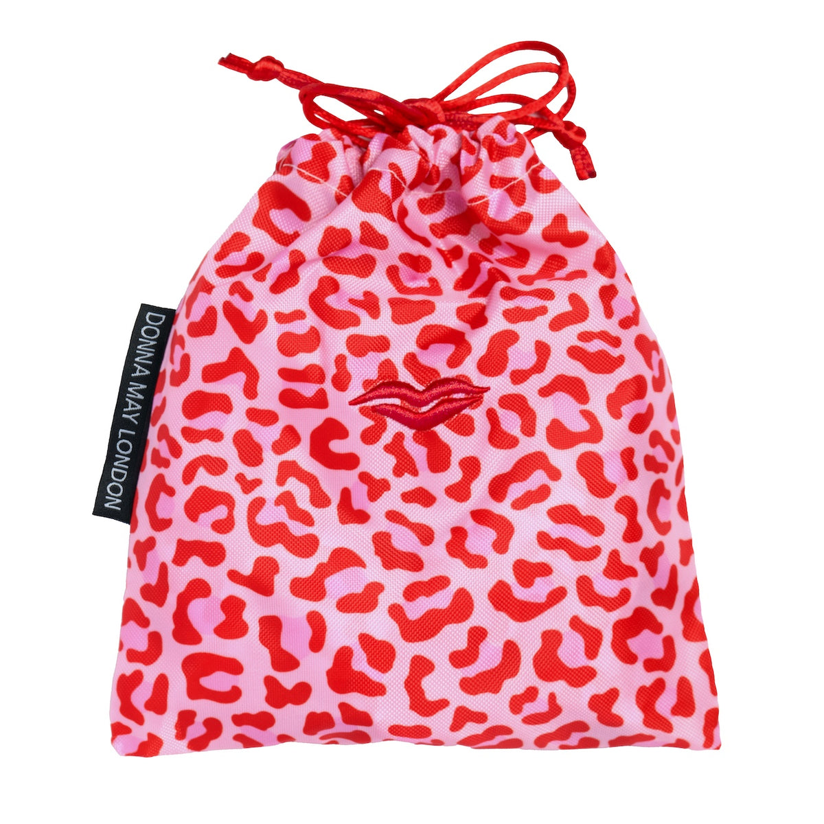 Shower Cap with Cute Bow in Red & Pink Leopard