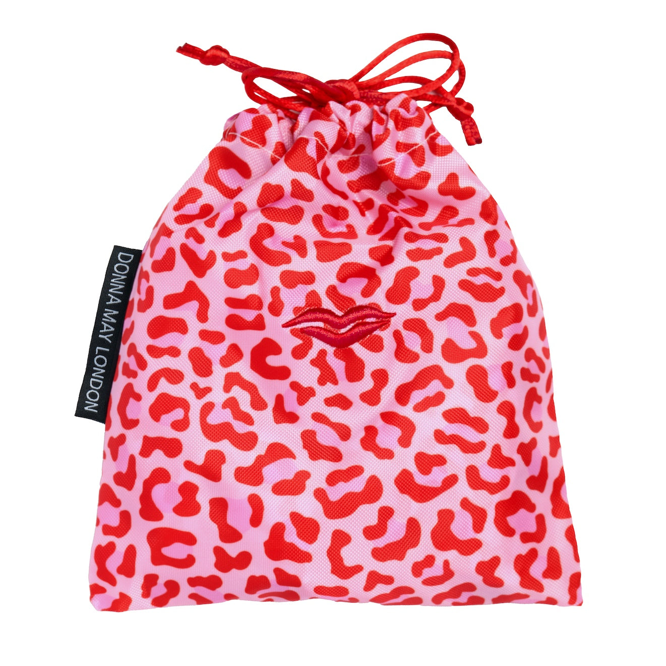 Shower Cap with Cute Bow in Red & Pink Leopard