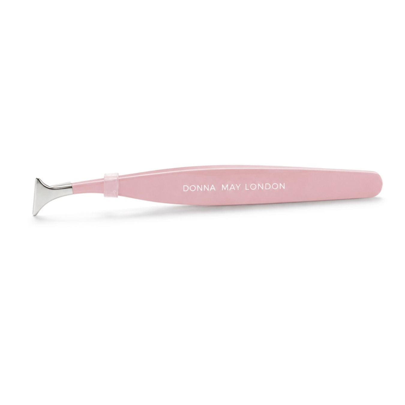 pink flat top lash tweezers for easy application