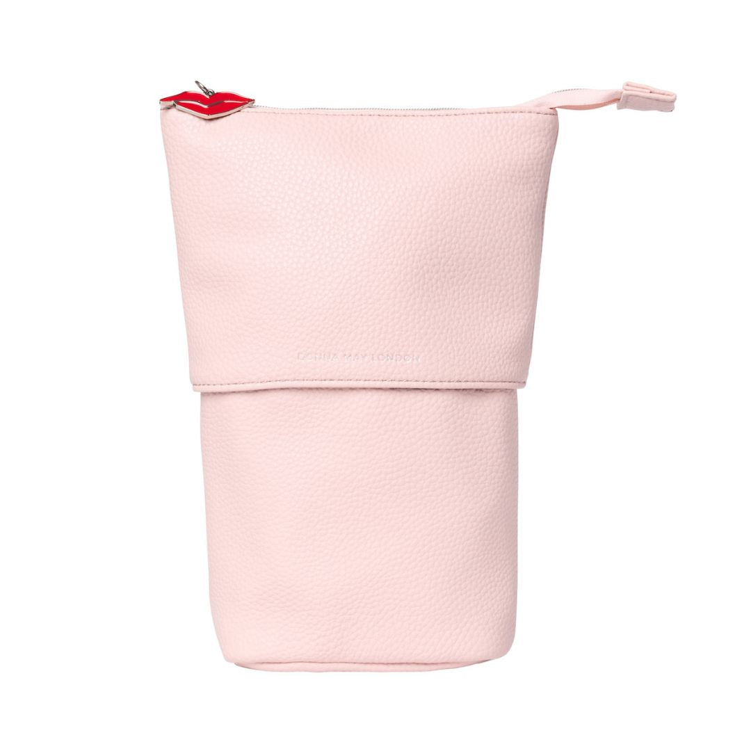Stand & Store Makeup Brush Case in Pink | Adjustable & Travel-Friendly