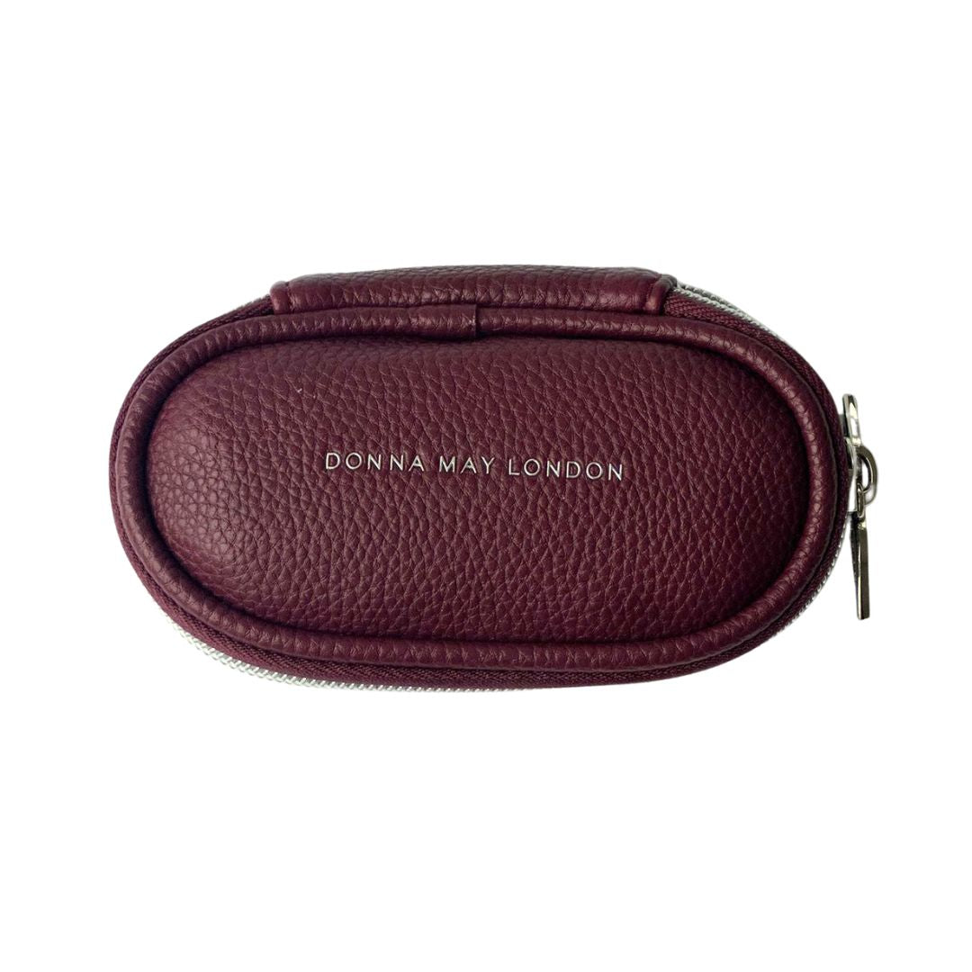 8-Piece Mini Travel Makeup Brush Set in Burgundy