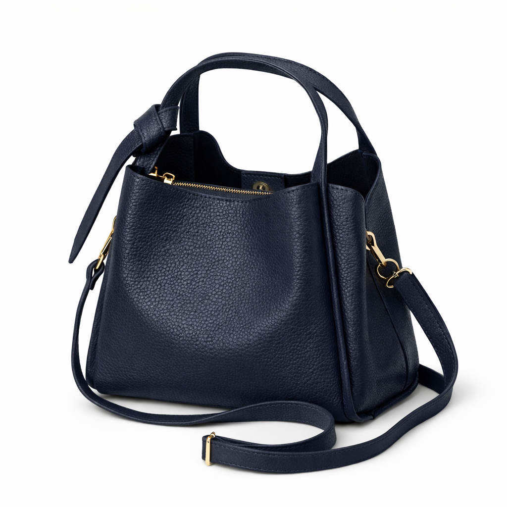 Bow Bag in Navy - The Everyday Luxe Mini Tote
