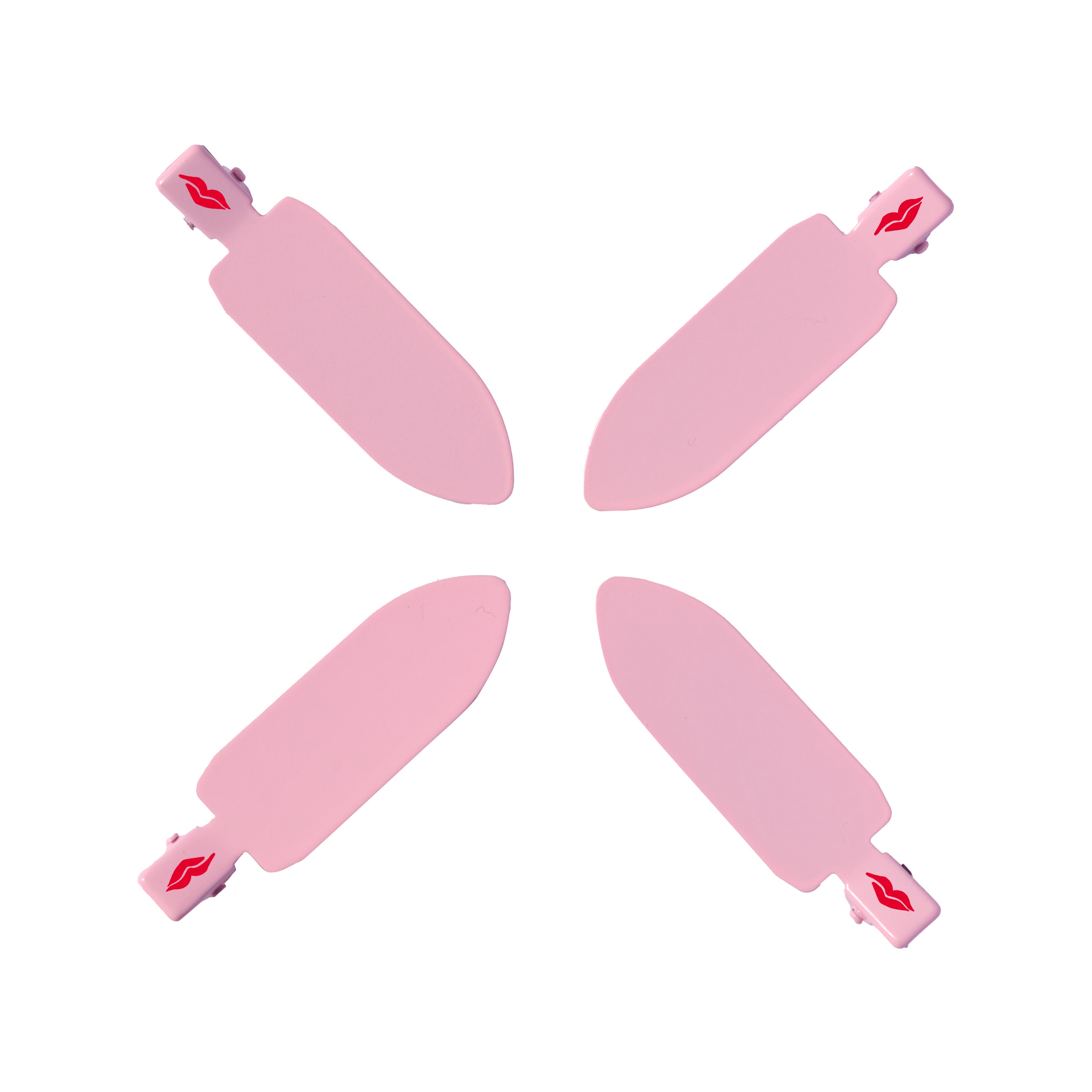 Stay Smooth Set – 4 Crease-Free Hairclips in Donna May Pink