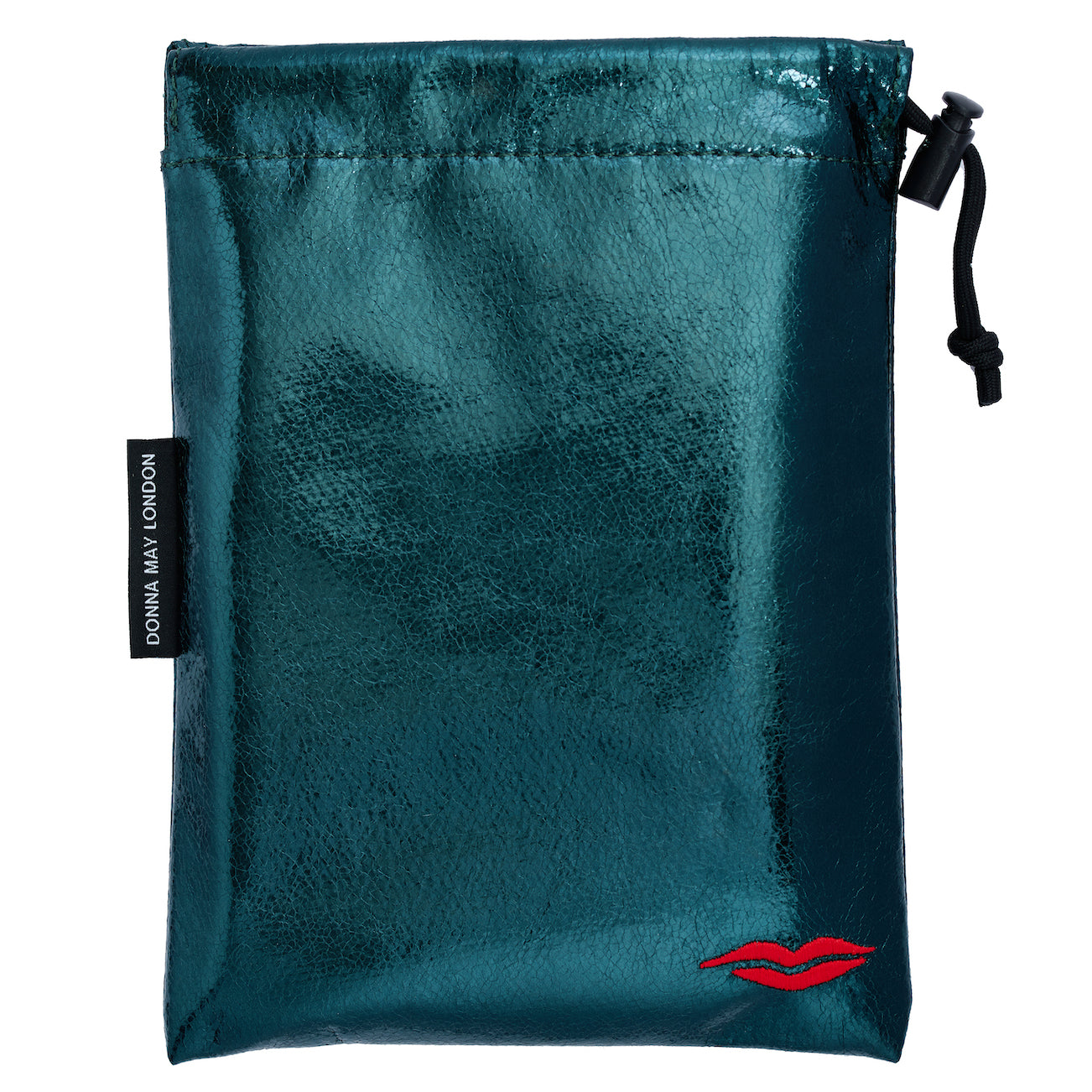 Large open flat makeup bag in Jade Green