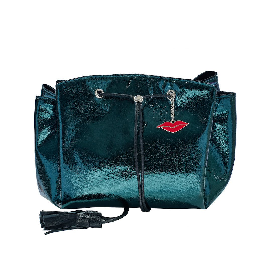 Green lay flat makeup bag