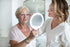 Double-sided LED magnified mirror