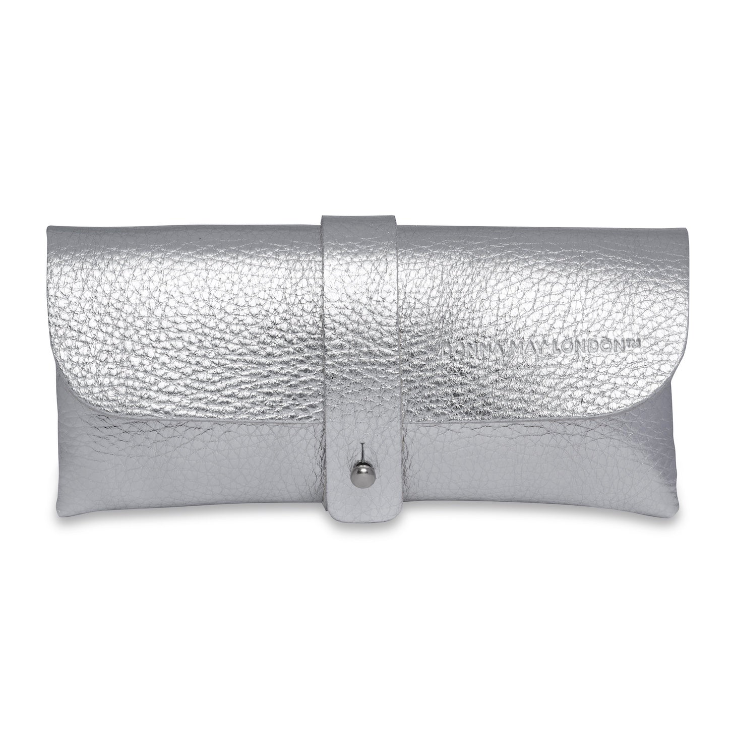 Glasses Case in Soft Italian Leather - Argento Silver