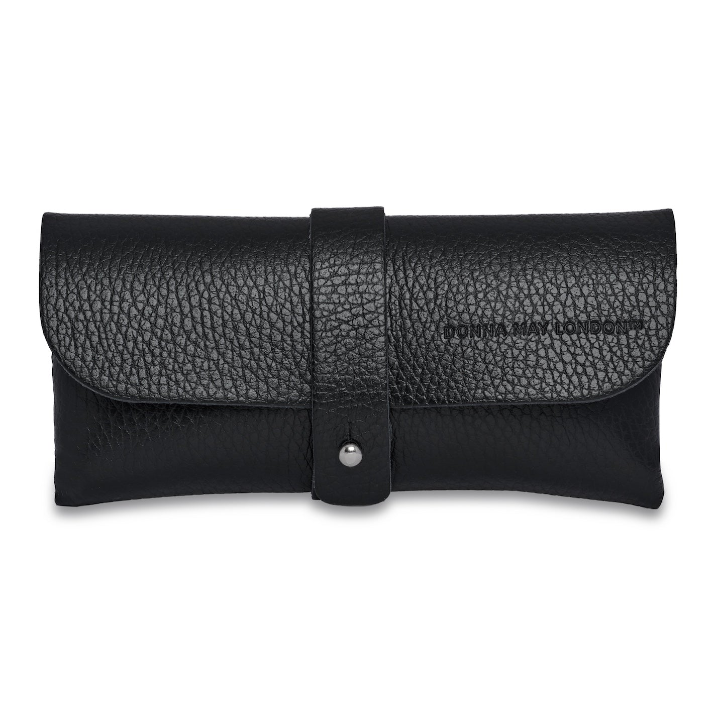 London Glasses Case in Soft Black Italian Leather