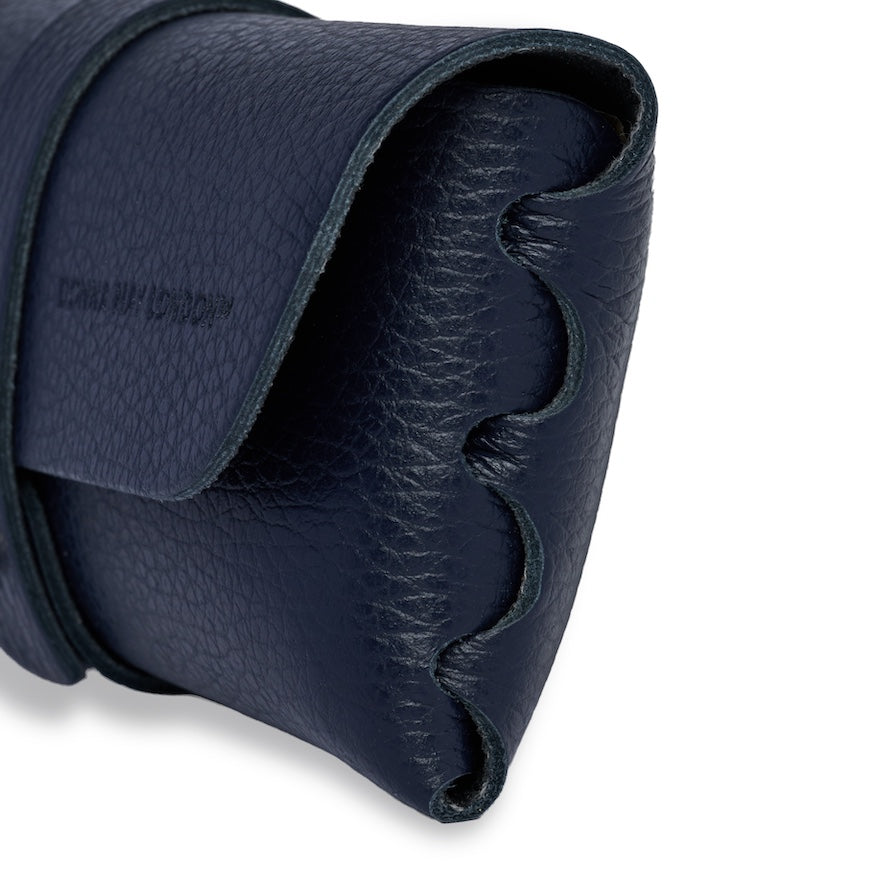 Glasses Case in Soft Italian Leather - Naples Navy