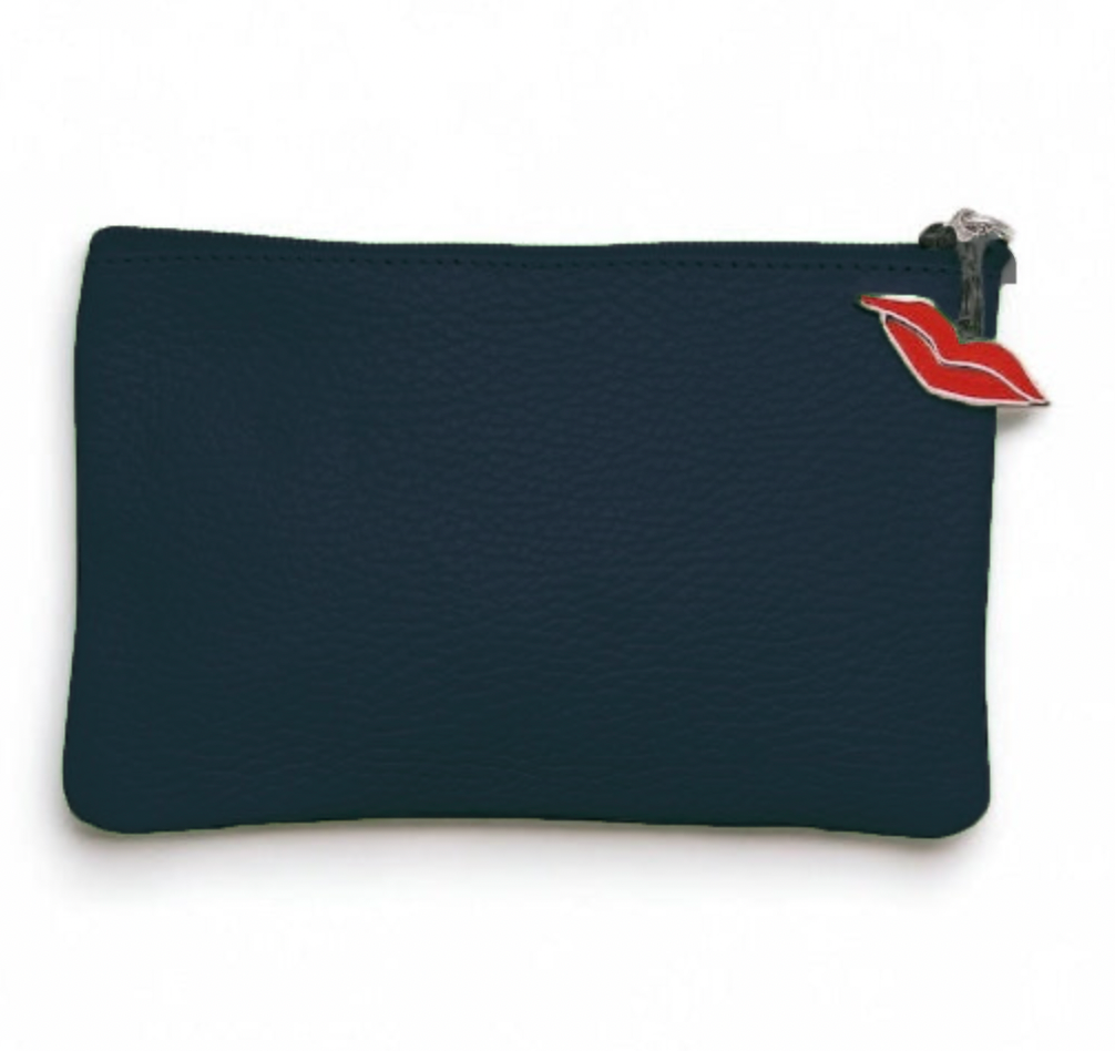 Navy Leather Purse