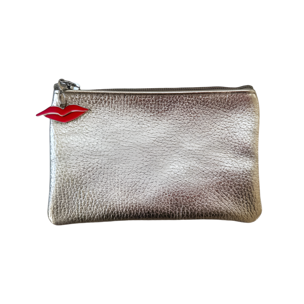 Sorrento Lipstick & Penny Purse in Pewter Leather