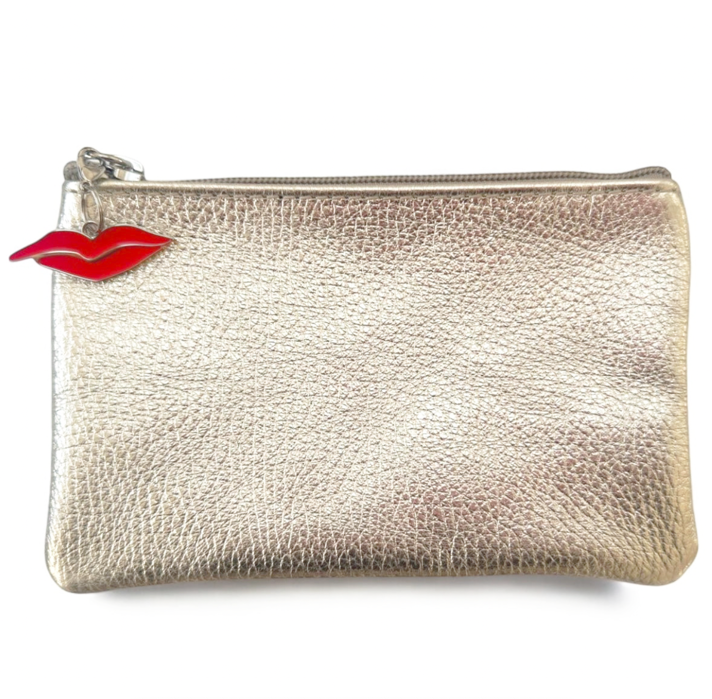 Santorini Lipstick & Penny Purse in Gold Leather