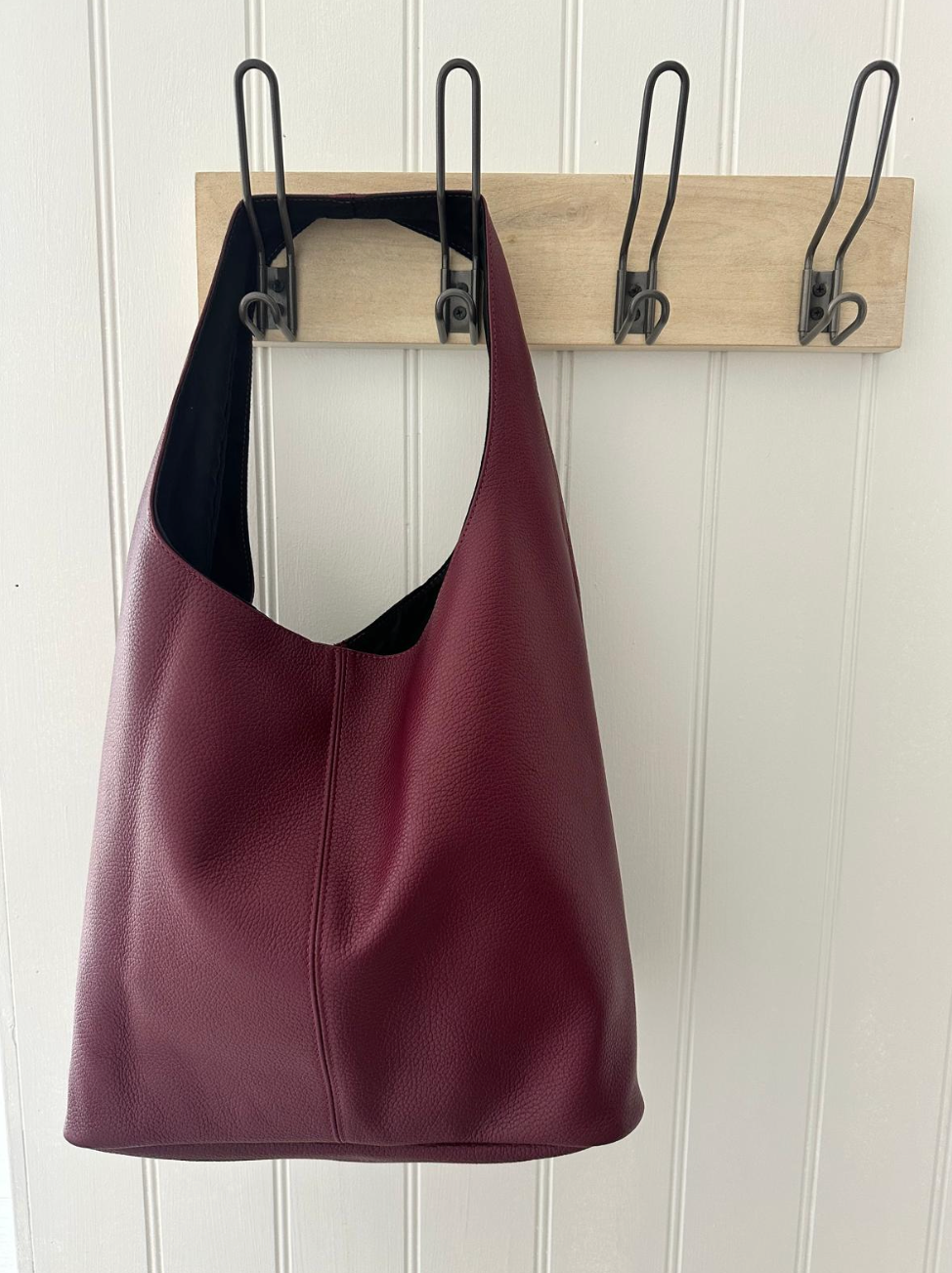 Bordeaux Sloane Shopper in Damson & Metallic Rose