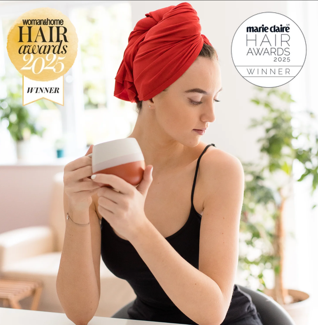 Poppy Red Hair Towel with Good Wash Day