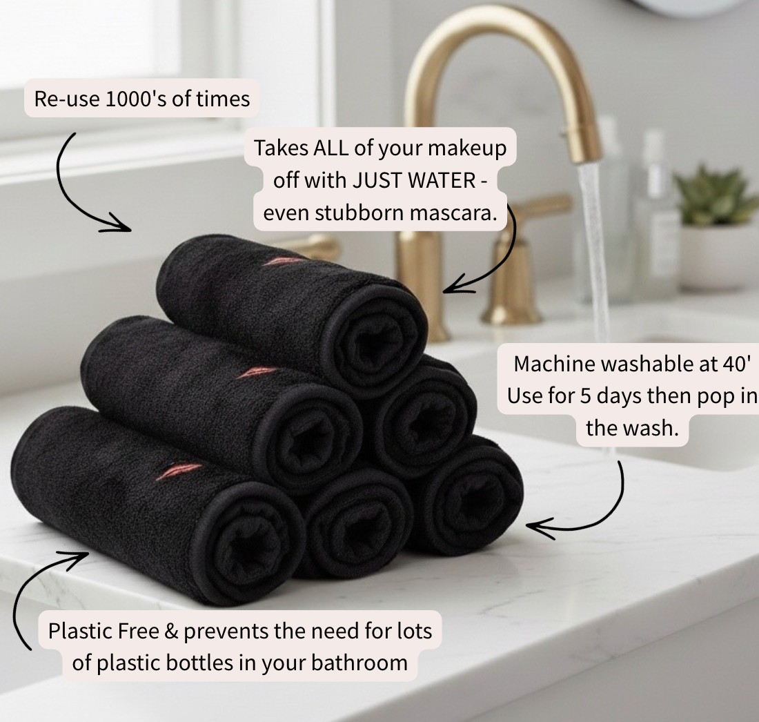 Reusable Eco Makeup Remover Cloth in Black