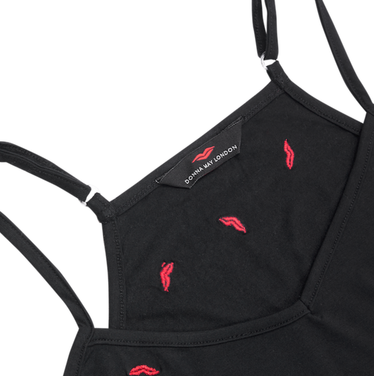 SALE: Black Nightdress with red lip - Size 20 - end of line