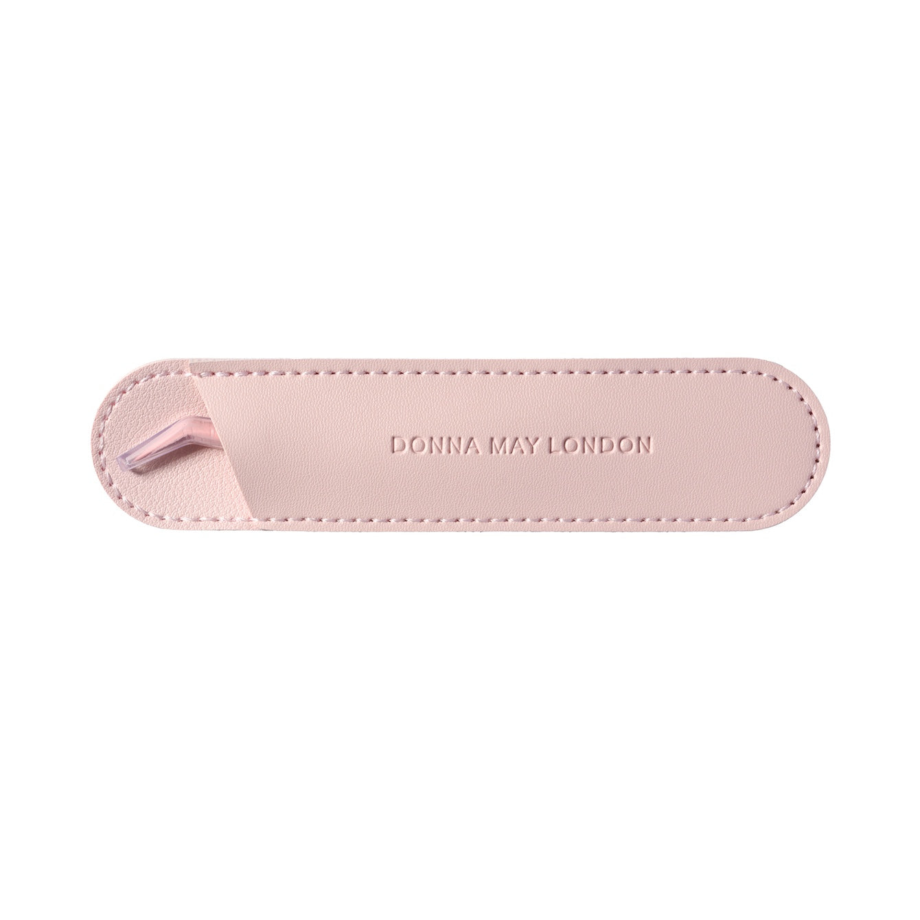 Donna May London non-stick eyelash tweezers in signature pink – ideal for pre-glued underlashes
