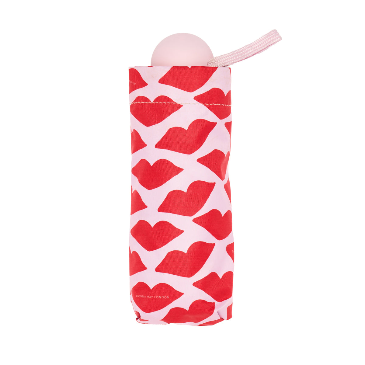 Red lip print compact umbrella