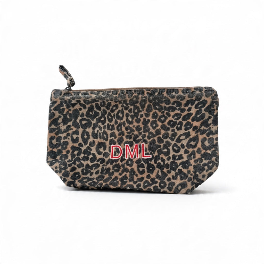 Leopard Print Accessories Purse - Personalised