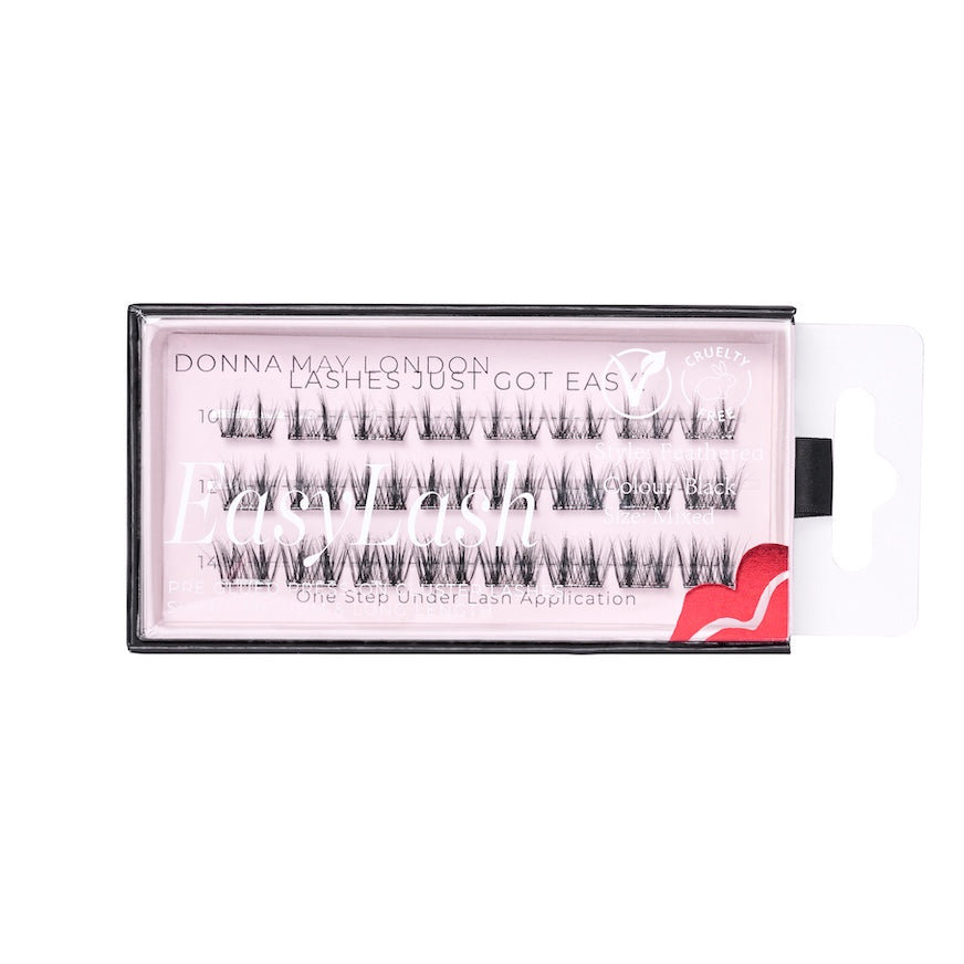 Easylash Feathered Mixed Length Pre-Glued Underlashes – Black