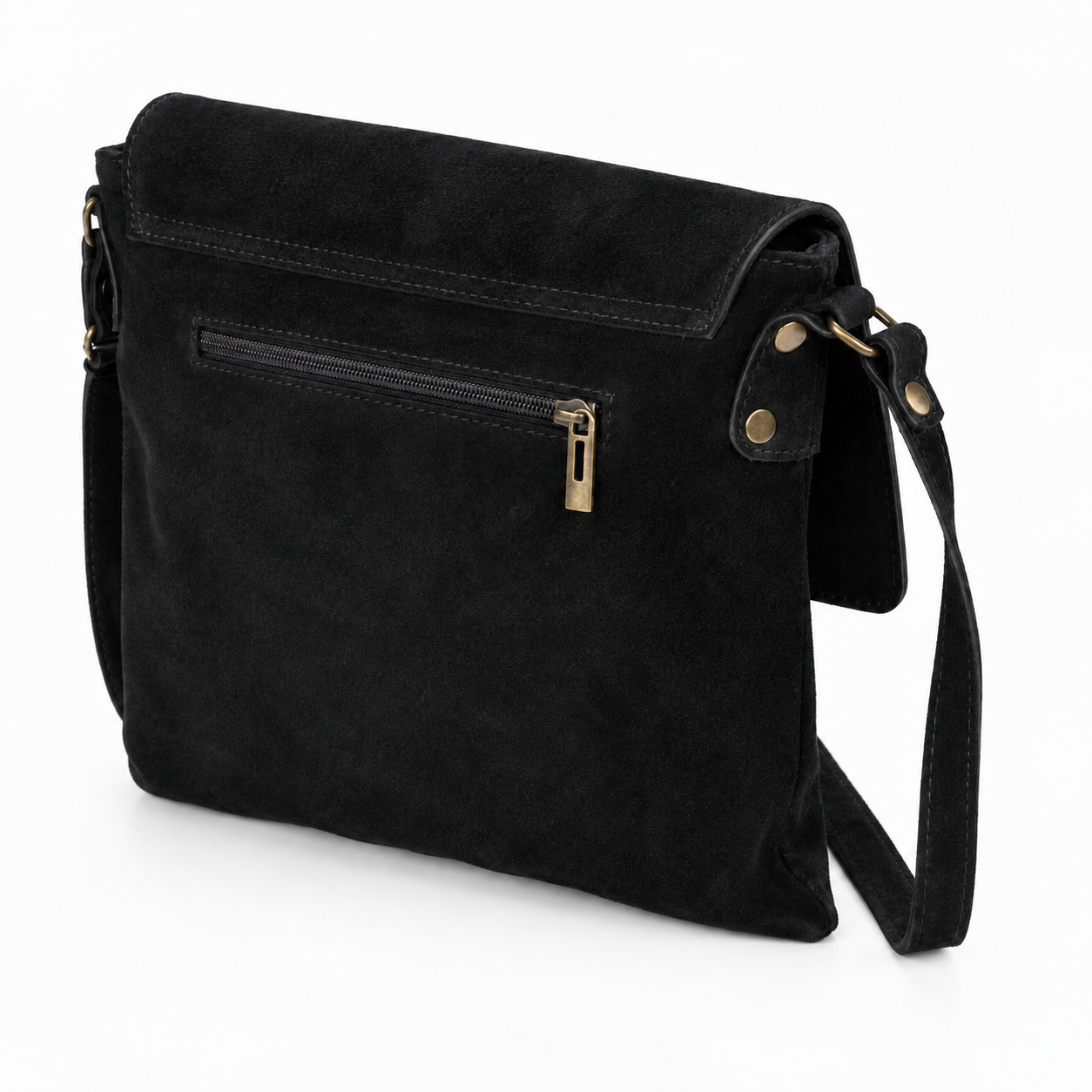 The Everyday Italian Suede Bag in Black
