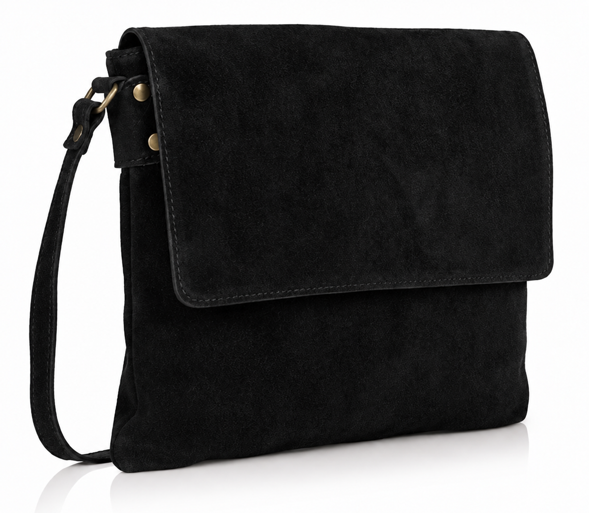 The Everyday Italian Suede Bag in Black