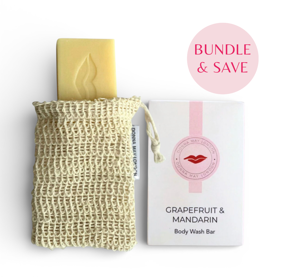 A refreshing grapefruit & mandarin soap with an eco-friendly exfoliating hemp bag.