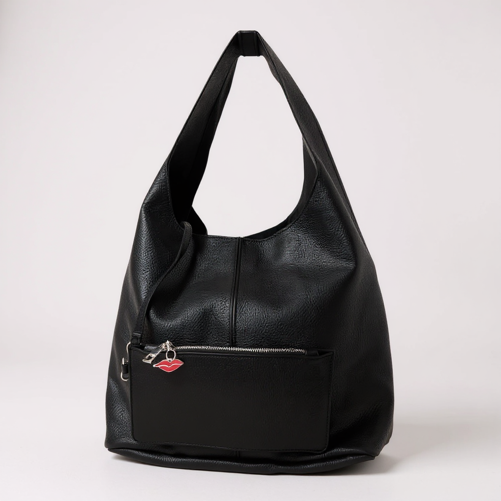 London Sloane Shopper in Black with Black Purse