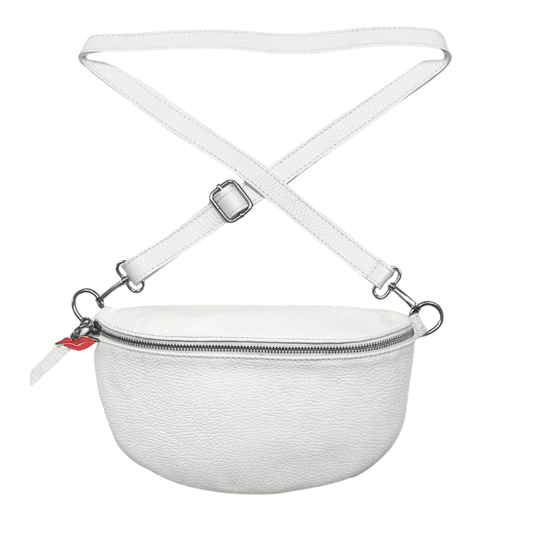 White Cross Body Leather Bag