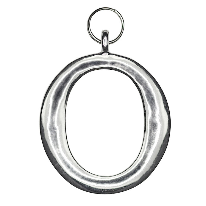 Silver O initial Charm