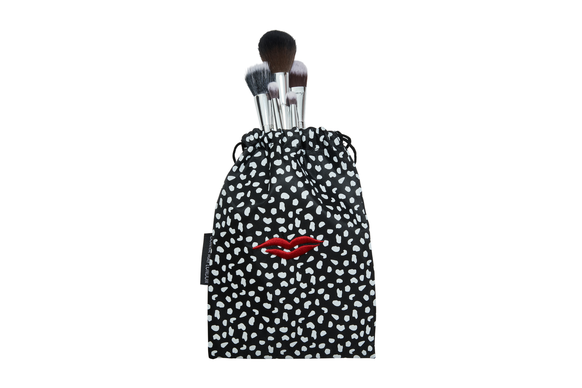 Lay flat drawstring makeup bag