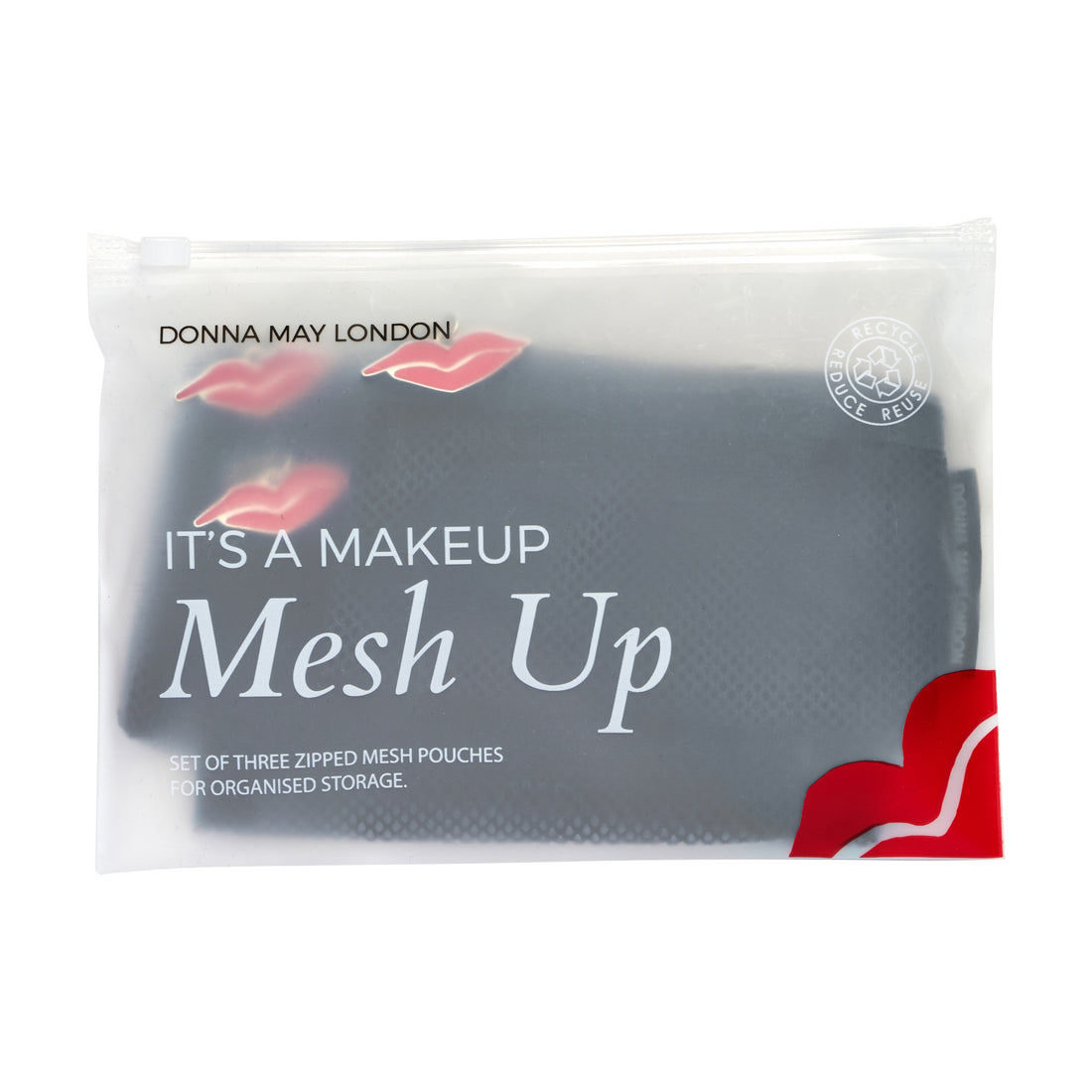 Set of 3 Mesh Makeup Pouches