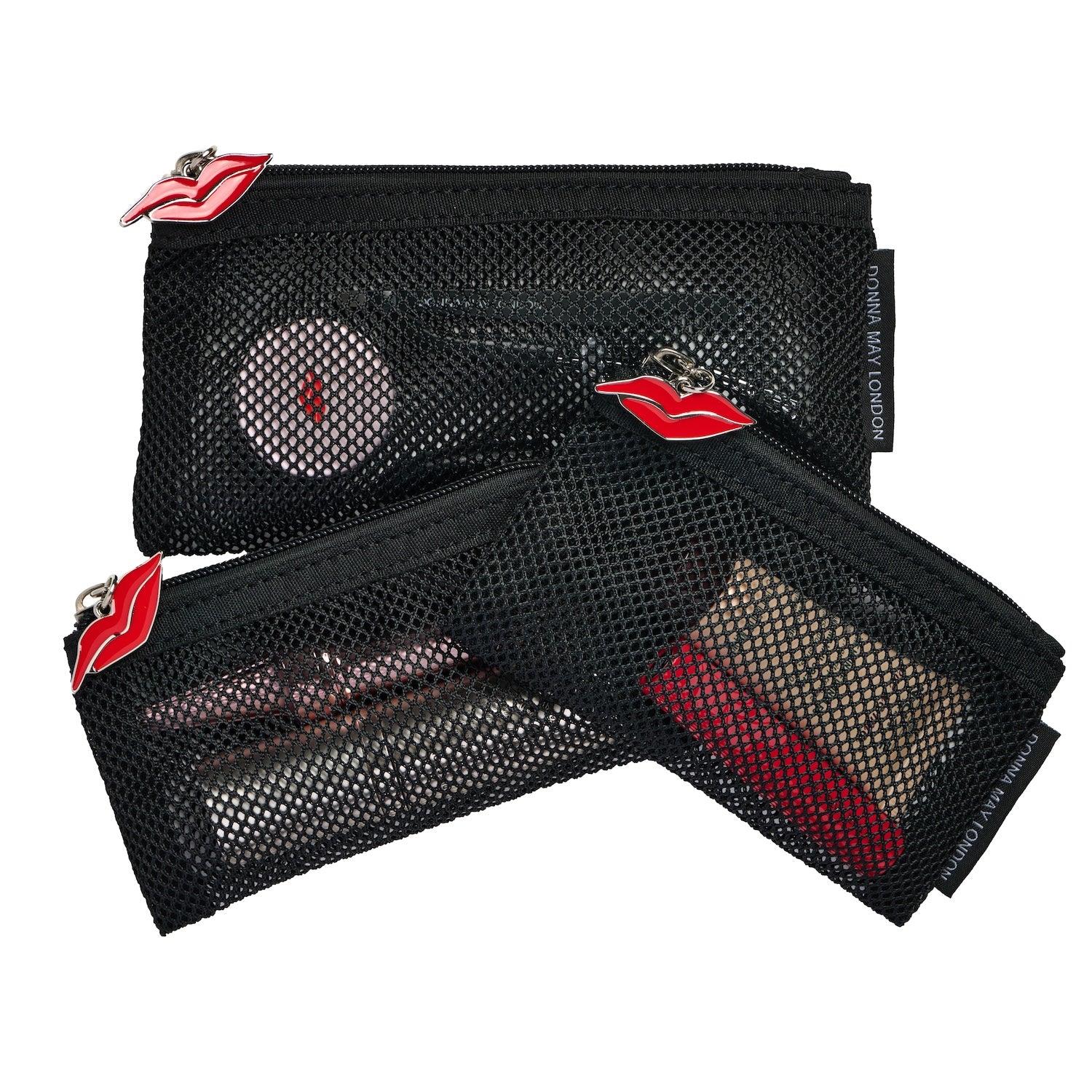 Set of 3 Mesh Makeup Pouches