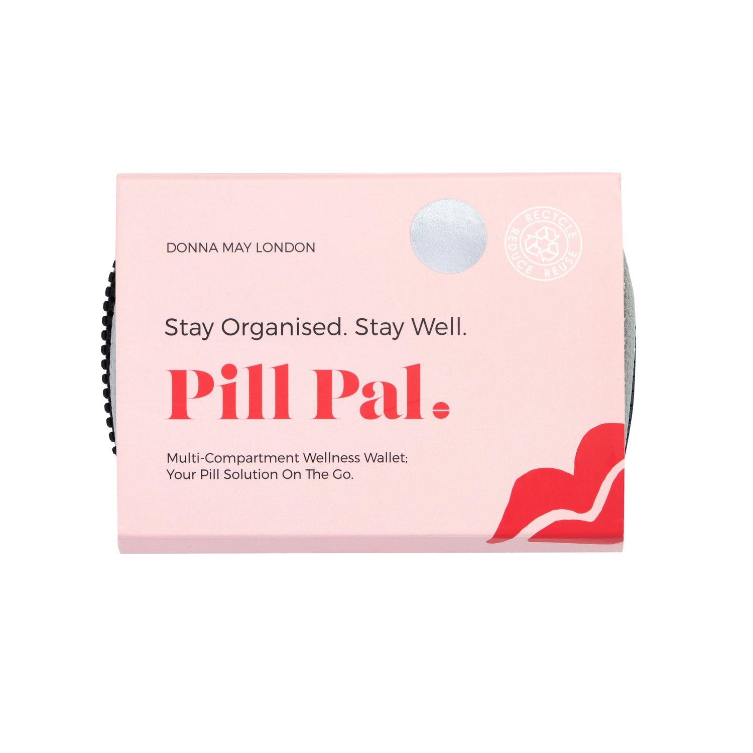 Everyday Pill Pal in Silver Faux Leather