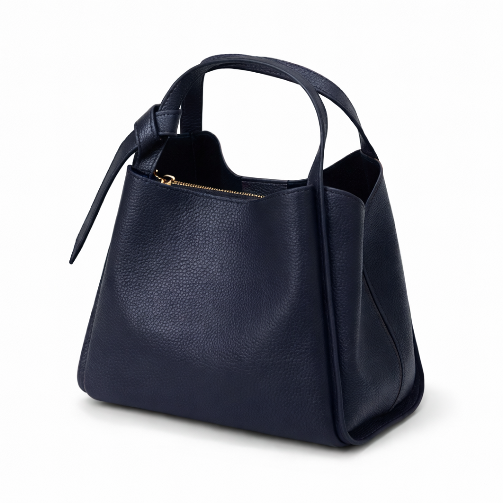 Bow Bag in Navy - The Everyday Luxe Mini Tote
