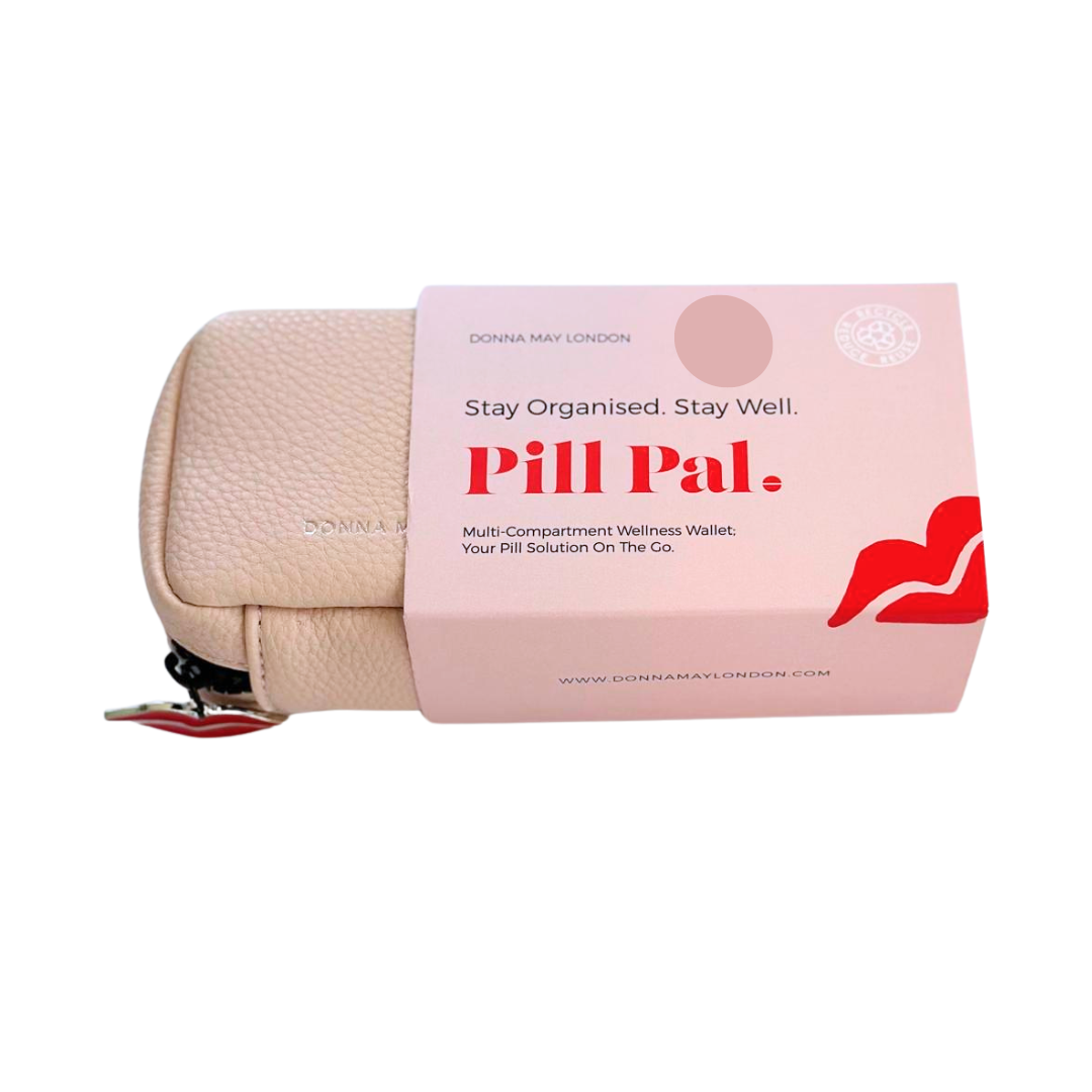 Everyday Pill Pal in Blush Pink Faux Leather - Donna May London