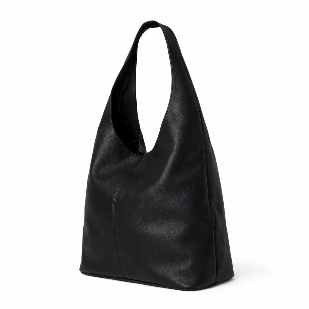 London Sloane Shopper in Black with Dark Silver Purse