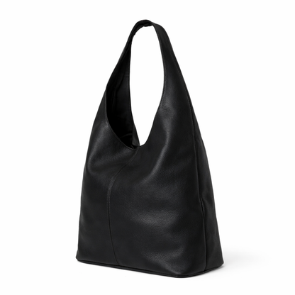 London Sloane Shopper in Black with Dark Silver Purse