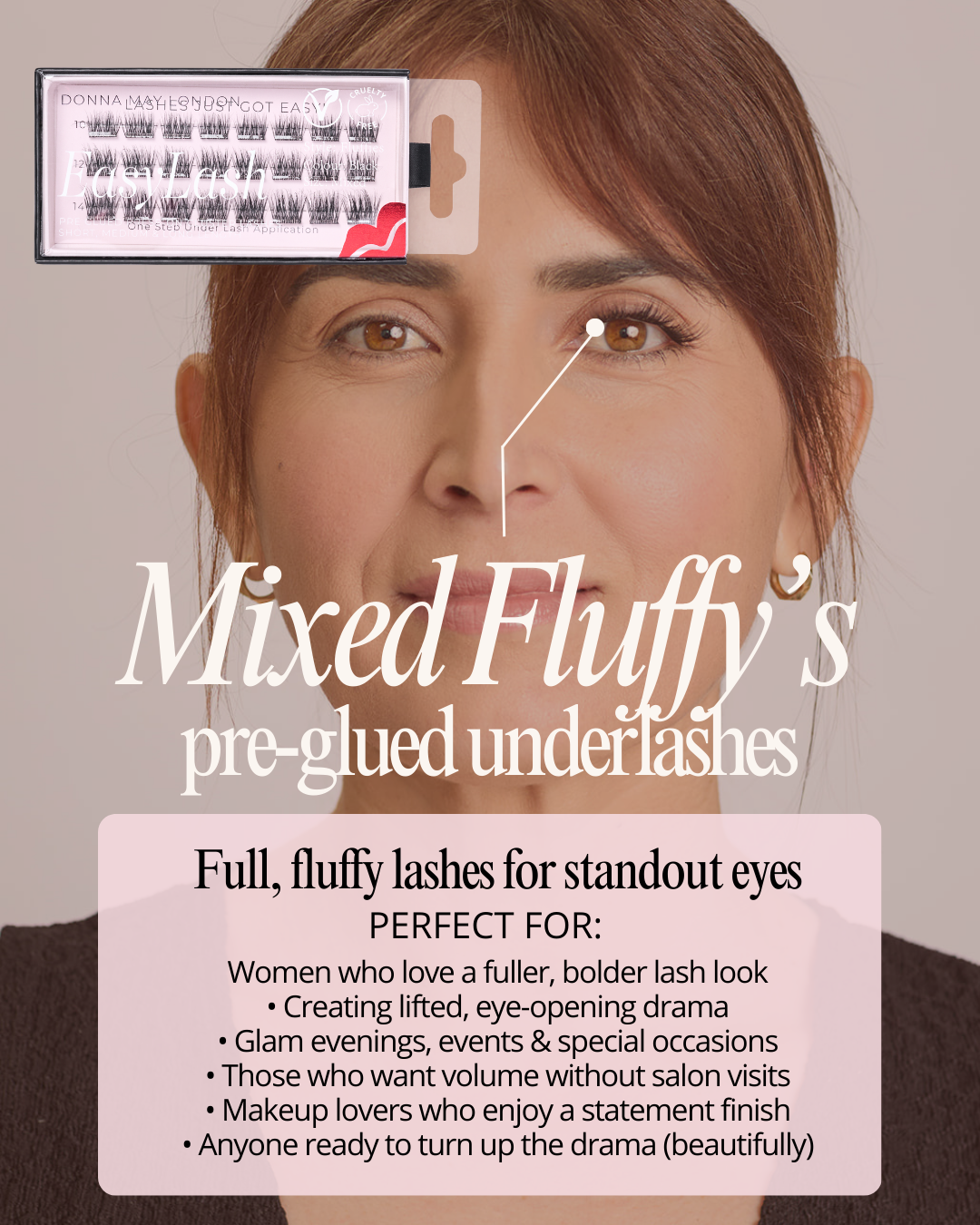 Easylash Fluffies Mixed Length Pre-Glued Underlashes - Black