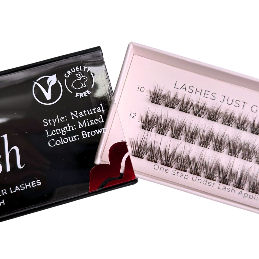 Easylash - (Mixed Dark Brown) Pre-glued, mixed length, under lashes