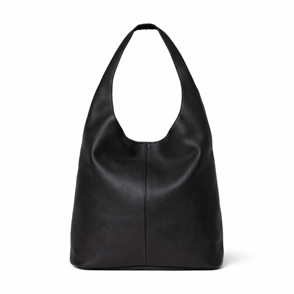 London Sloane Shopper in Black with Dark Silver Purse
