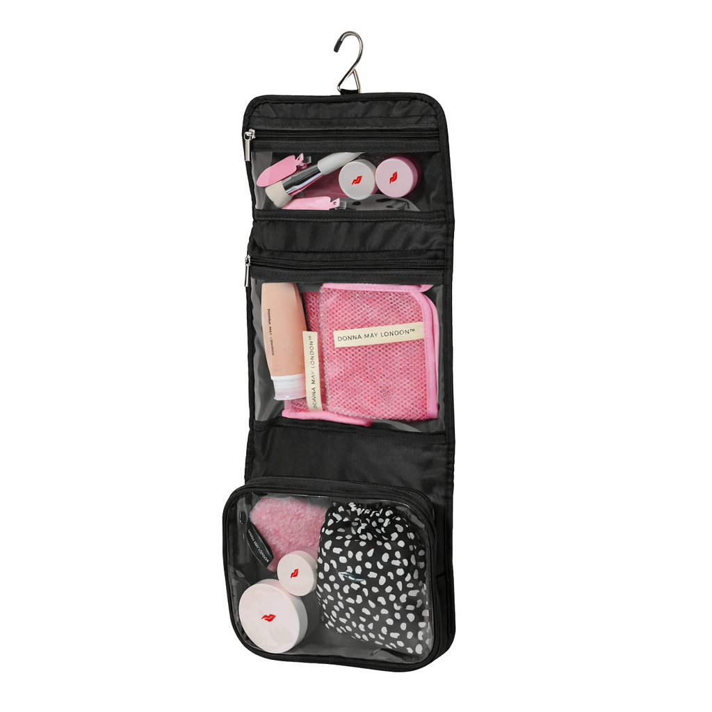 Black Foldable Wash Bag