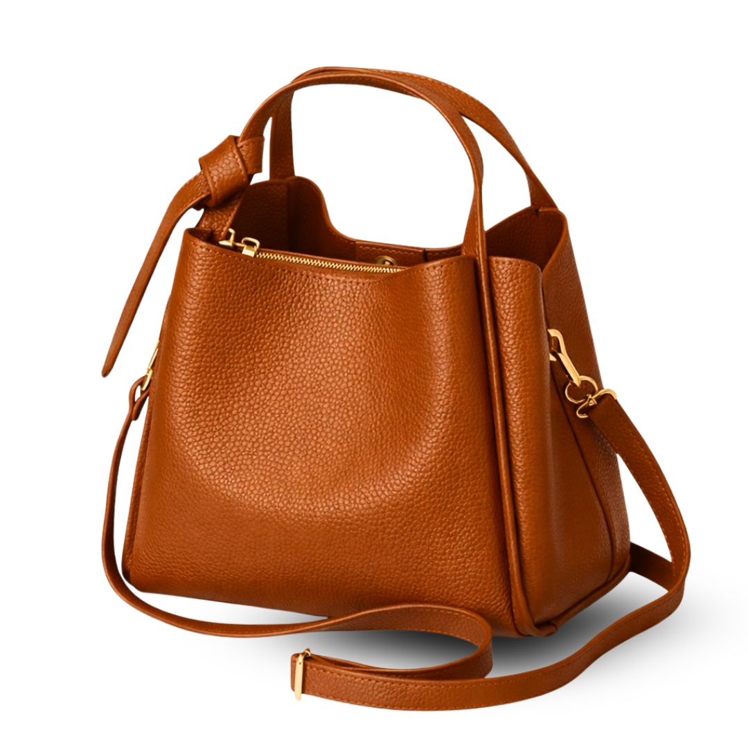 Bow Bag in Tan - The Everyday Luxe Mini Tote