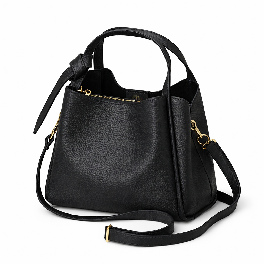 Bow Bag in Black - The Everyday Luxe Mini Tote