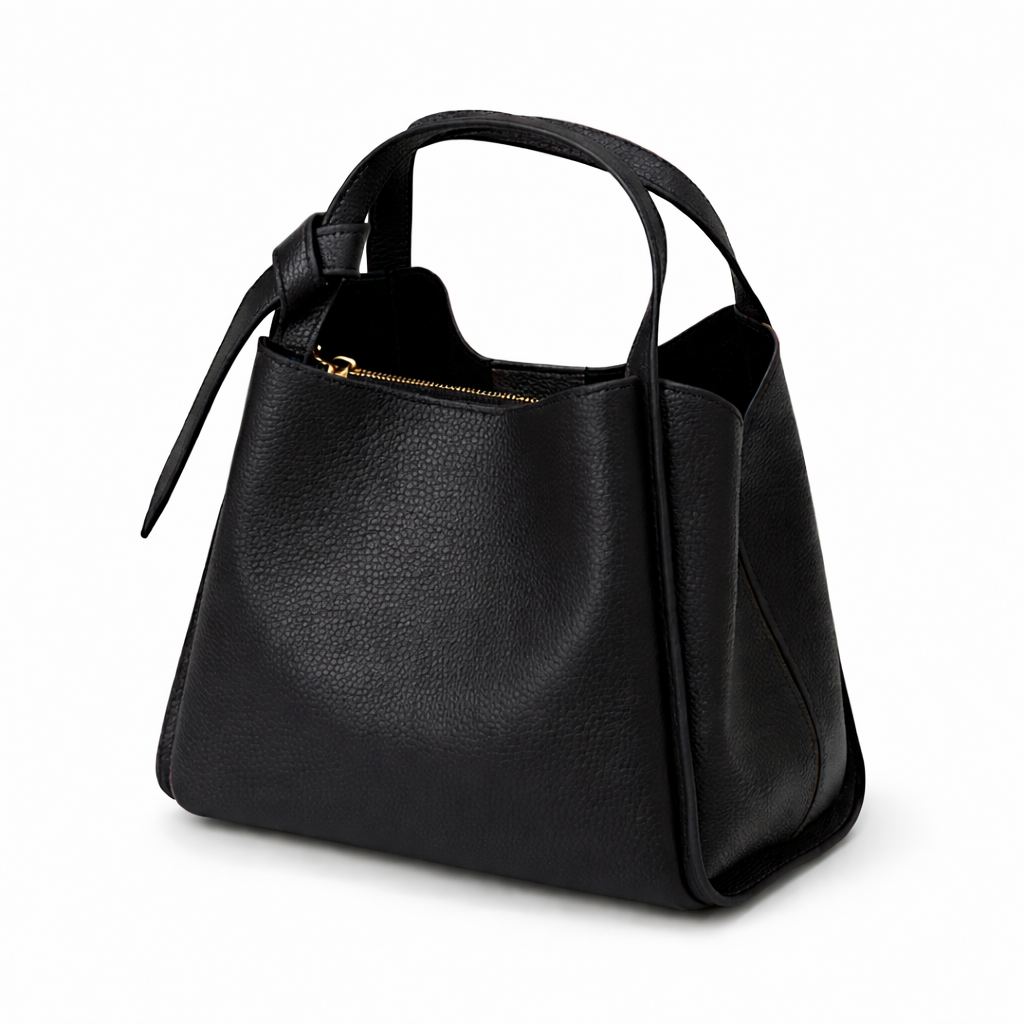 Bow Bag in Black - The Everyday Luxe Mini Tote