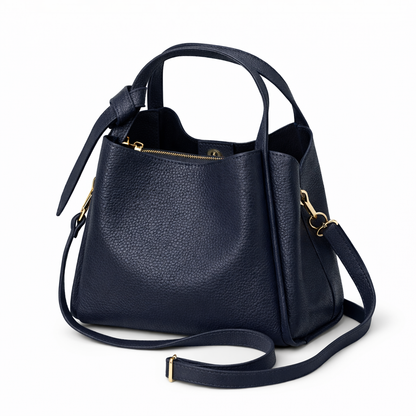 Bow Bag in Navy - The Everyday Luxe Mini Tote
