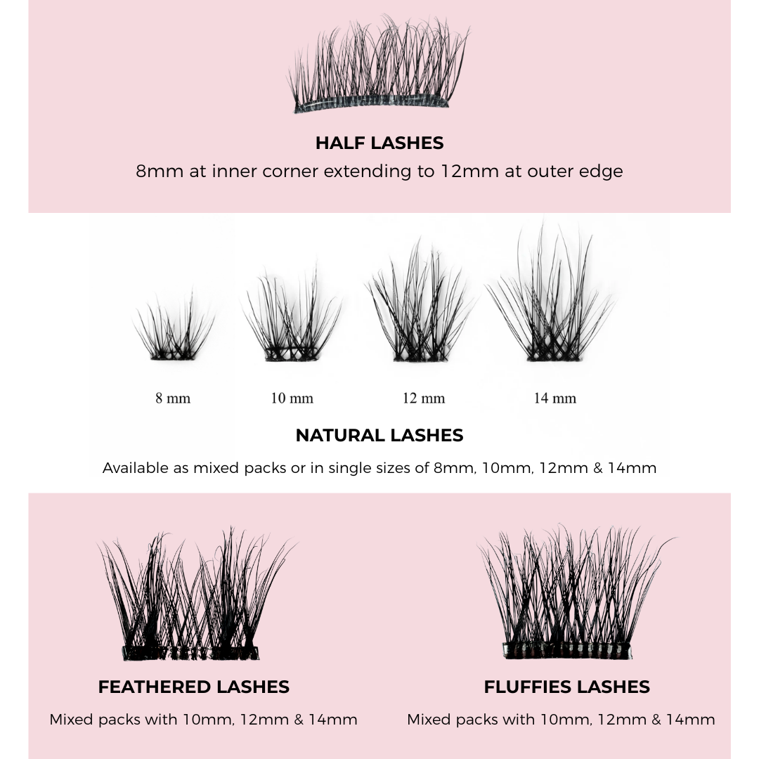 Easylash - Mixed Length, Pre-glued,  Underlashes - Dark Brown