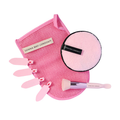 Donna May London Radiance Ready Kit – glowing skin, effortless cleansing, and organised beauty on the go