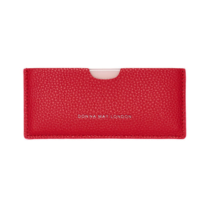 Wide Tooth Hair Comb with Faux Leather Pouch